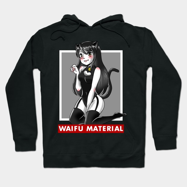 Ecchi Waifu Material Ahegao Hentai Anime Gift Hoodie by Alex21